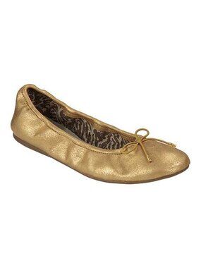 NWT Sanuk Women's Metallic Ballet Shoe Gold Size 7.5